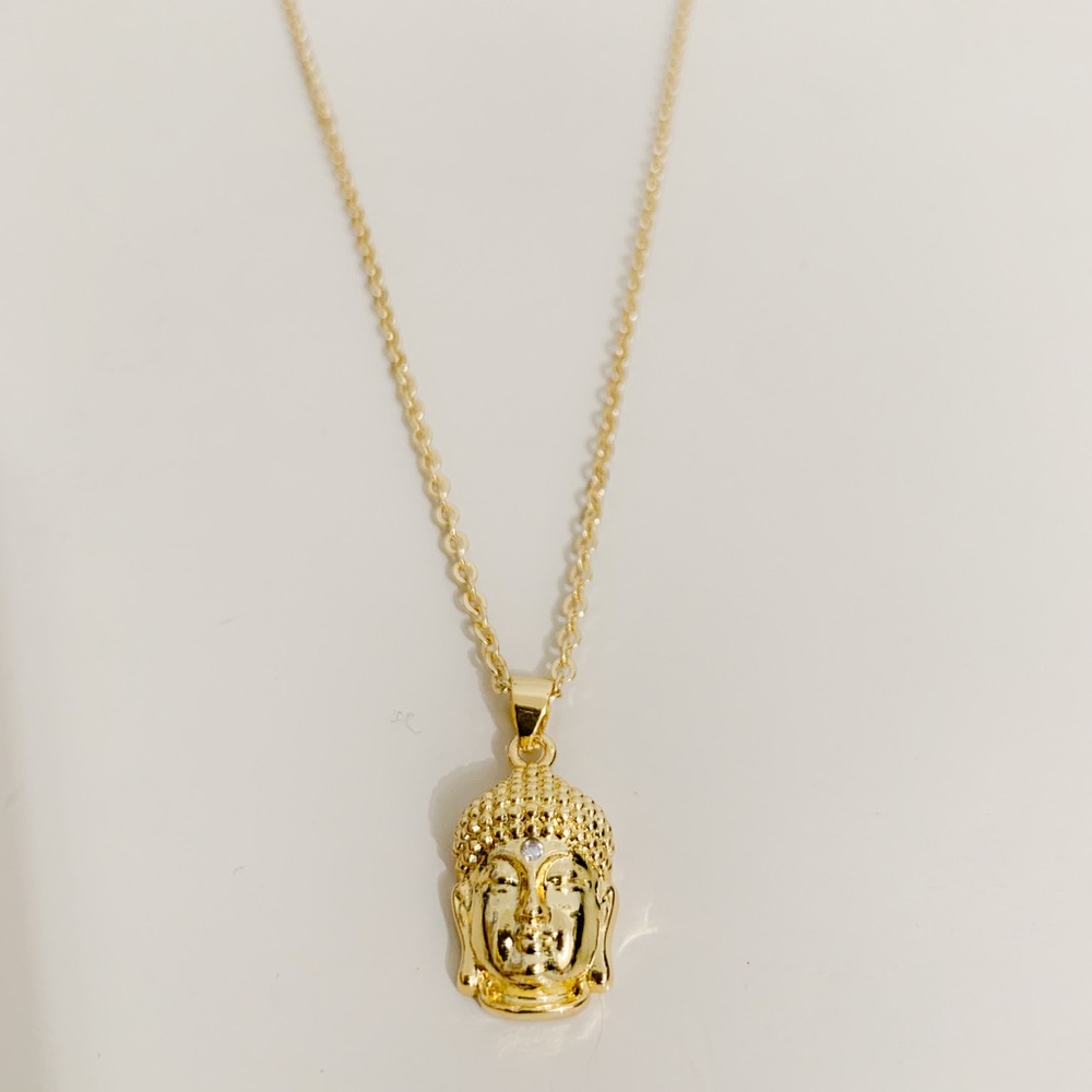 Buddha Head Necklace | 14k Gold Filled - Picture 6 of 10